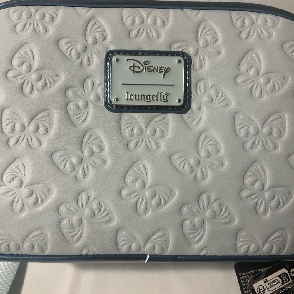Loungefly Blue and White Crossbody Bag with Bow - Picture 5 of 5
